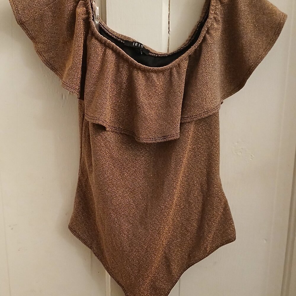 Gold Sparkle Bodysuit by Iris - Picture 3 of 4